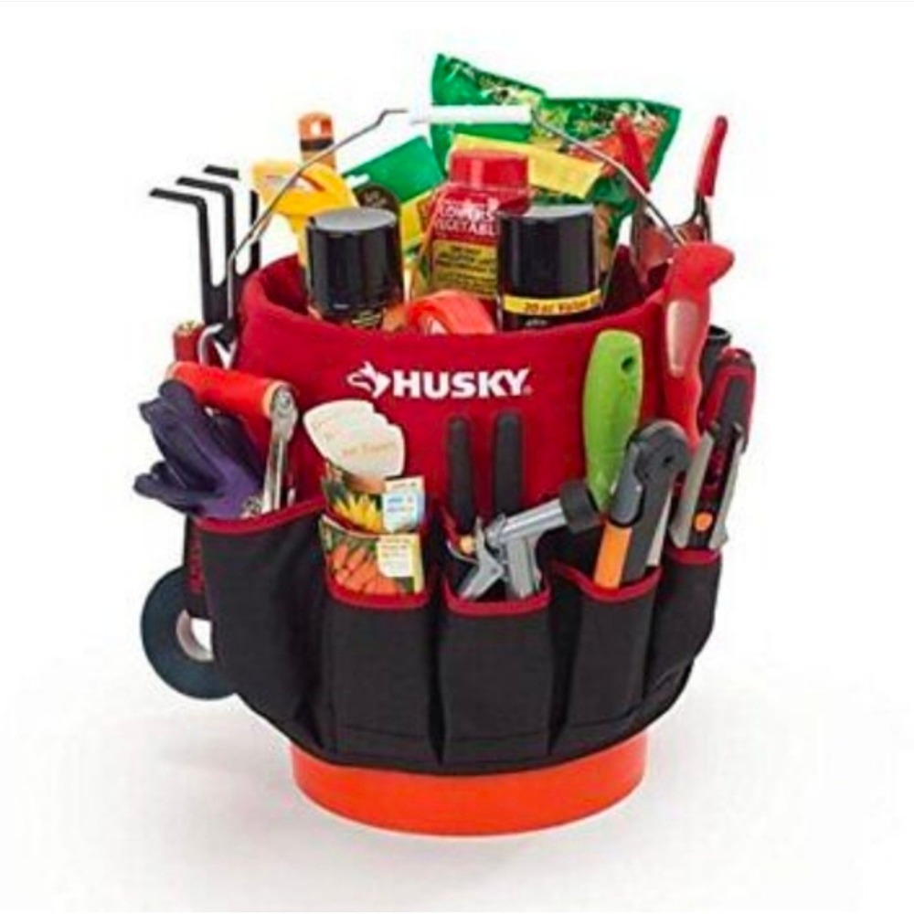 Husky Bucket Jockey Tool Organizer 30 Pocket 5 Gallon Red Black